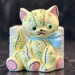 A NAPCO Ceramic Yellow Kitty Planter